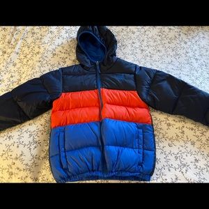 Boys 10/12 Northface Reversible down coat
